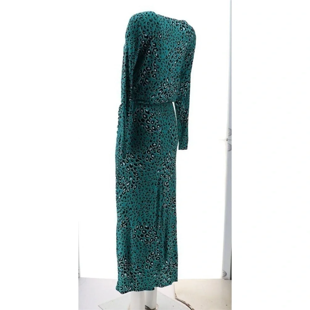 Colleen Lopez Long-Slv Surplice Maxi Dress Women's SZ S NWOT